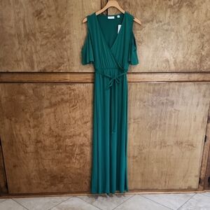 New York & Company Teal Maxi Dress